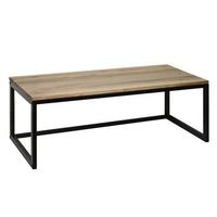 mesa centro eco three 80x45x40cm negra en madera maciza de pino acabado vintage estilo industrial box furniture