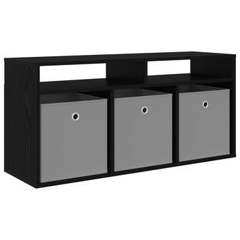 Mueble Bajo Con Cajón Roble Negro 102 X 32 X 48,5 Cm Vidaxl