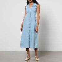 nobodys child x fearne cotton happy place wylde cotton-denim dress - uk 8