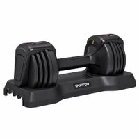 sportnow mancuerna ajustable 11 kg 5 en 1 con ajuste rapido bloqueo de seguridad y agarre antideslizante negro   aosom espana