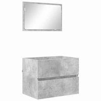 juego de muebles de bano gris concreto 60 x 383 x 45 cm vidaxl