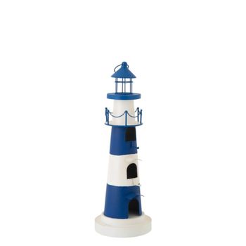 Faro decorativo de metal azul 55 x 35,5 x 63 cm