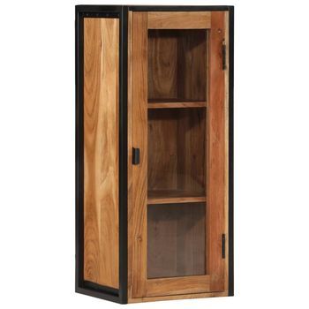 Mueble De Baño Madera Maciza De Acacia Y Hierro 40x30x90 Cm Vidaxl