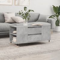 mesa de centrormesa auxiliarrmesa de cafe madera ingenieria gris hormigon 102x445x50 cm cfw774649