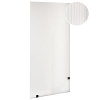 mampara de ducha de vidrio templado acanalado para ducha fija de bano 90 x 195 cm negro mahuida