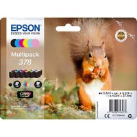 epson 378 original claria photo hd standard capacity ink cartridge multipack squirrel