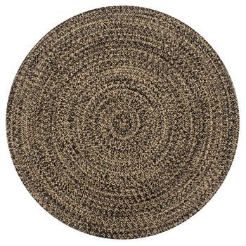 Alfombra Hecha A Mano De Yute Negra Y Natural 150 Cm Vidaxl