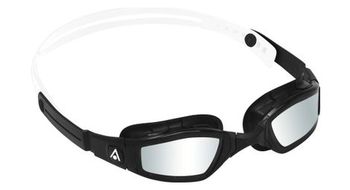 Gafas de natacion aquasphere ninja negro   blanco   lentes plata espejo