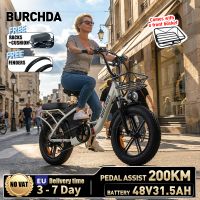 burchda 2026 nueva bicicleta electrica urbana u8 bateria de litio de 48v315ah bicicleta electrica con neumaticos gruesos de 20 pulgadas y 40 bicicleta electrica para adultos