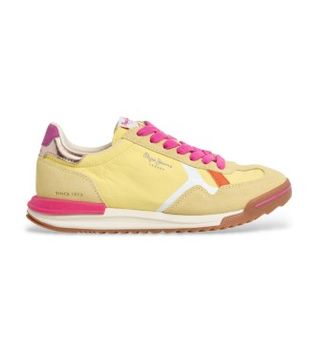 Pepe Jeans para mujer. PLS600055 Zapatillas Marvin Road amarillo (38), Plano, Cordones, Casual