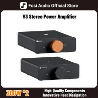 fosi audio v3 amplificador de potencia estereo 300w  2 tpa3255 clase d mini amplificador de audio de 2 canales para subwoofer estanteria pasiva