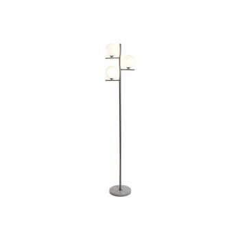Lampara Pie Marmol Cristal 27x23x143 Bola