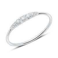anillo de diamantes para mujer en oro blanco 14 quilates