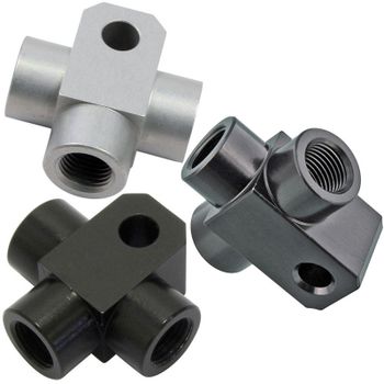 Tornillo banjo conector 3 vías M10x1 alu