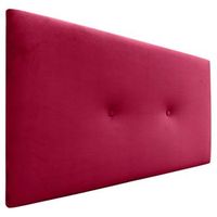 dhome cabecero de terciopelo liso con botones 90x60 camas 8090 - rojo
