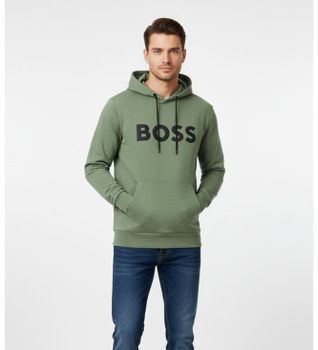 BOSS para hombre. 50551457 Sudadera Soody Zone verde (M), Casual, Algodón