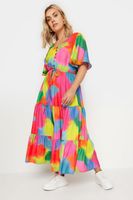 yours vestido escalonado de colores difuminados mujer curvy y tallas grandes yours