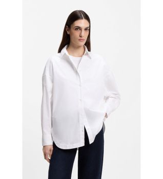 BOSS para mujer. 50553890 Camisa Bostatta blanco (32), Casual, Algodón, Manga larga