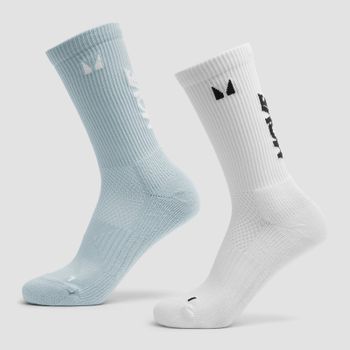 Calcetines para correr MP Move Club (paquete de 2 pares) - Azul bebé/Blanco - UK 2-5