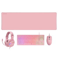pack teclado mouse headset y alfombrilla mars gaming mcp-rgb3 pink teclado tkl h-mech red mouse rgb flow 3200dpi headset frgb anc alfombrilla xxl