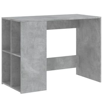 Mesa De Escritorio | Escritorio De Despacho | Escritorio De Madera De Ingeniería Gris Hormigón 102x50x75 Cm