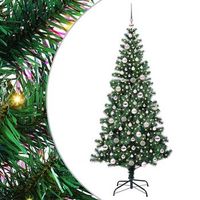 arbol de navidad artificial preiluminado verde 210 cm vidaxl