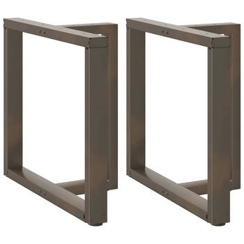 Patas Para Mesa De Comedor En Forma De T (2 Unidades), Color Negro, 80 X 35 X (72-73) Cm, Acero Vidaxl