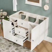 mueble bajo lavabo - mueble de bano suspendido - mdf y metal - blanco 785x46x468cm