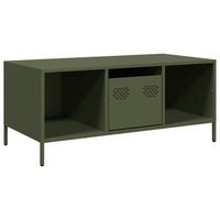 mesa de centro acero laminado frio verde oliva 1015x50x435 cm