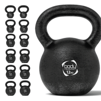 pesa rusa kettlebell de hierro fundido - 12 kg casa ancha y ergonomica