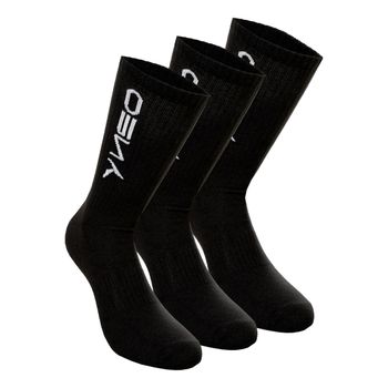 NEO Long Calcetines Deporte Pack De 3-Negro