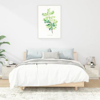 Mesitas De Noche (2 Unidades) - Mueble Para Dormitorio - Madera Contrachapada - Gris Hormigón (40x30x40cm)