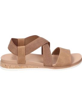 Sandalias Veganas Con Cuña Para Mujer Skechers Bobs Desert Kiss Low 114705-csnt Marrón 38