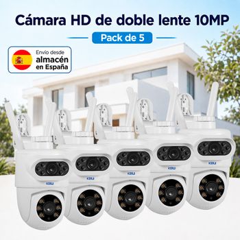 Cámara IP WIFI Kerui 5K 10MP HD de Doble Lente, Cámara PTZ para Exteriores, Funciona con Tuya, Audio Bidireccional, Cámara de Vigilancia CCTV para Seguridad del Hogar