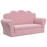 sofa cama  sofa convertible para ninos de 2 plazas felpa suave rosa