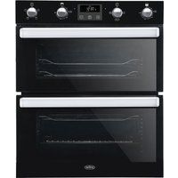 belling bi702fpct electric built-under double smart oven - black black