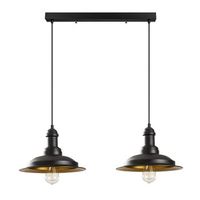 lampara de techo saglam-3776 oro negro hierro 62x30x128 cm