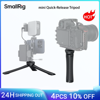 SmallRig Mini trípode de liberación rápida de aluminio universalmente compatible con montaje de tornillo de 1/4