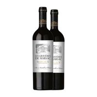 vino tinto les gravieres de marsac margaux 75 cl 13 vol pack de 2 unidades