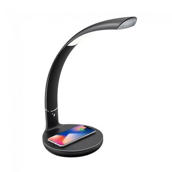 Lámpara de mesa led con cargador inalámbrico alabastro (7w)
