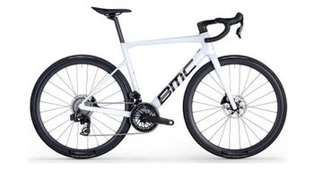 Bicicleta de carretera bmc teammachine slr one sram force axs 12v 700 mm blanca 2026 t 56 178 186 cm    bicicleta de exposicion