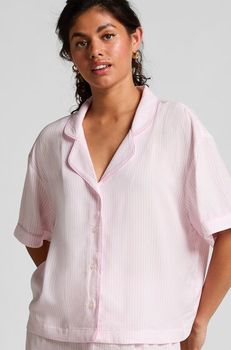 Hunkemöller Chaqueta de pijama de manga corta Rosa