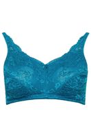 yours curve green lace bra