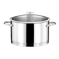 1 cacerola de acero inoxidable de 24 cm 1 tapa y 1 vaporera universa