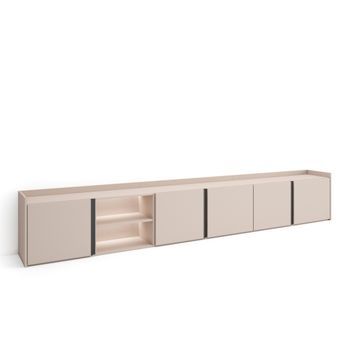 Mueble Tv, Televisión, Muebles De Salón, Almacenaje, 309x50x35 Cm, Para Tv Hasta 80