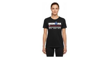 Camiseta negra de manga corta para mujer ironman hamburg