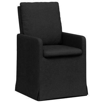 Sillas De Comedor 2 Uds. Tela Negro 57 X 67 X 98 Cm Vidaxl