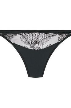 Hunkemöller Tanga de corte alto Ellen Negro