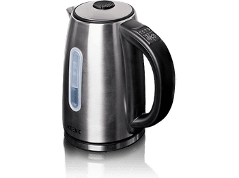 Hervidor de agua - KOENIC KWK 221723 M, 2200 W, 1.7 l, Apagado Automático, Protección Sobrecalentamiento, Plata