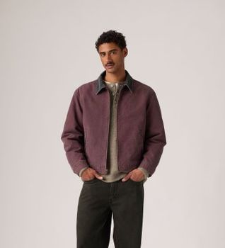 Levi's para hombre. 007WJ-0001 Chaqueta Castro Full Zip con forro marrón (XL), Casual, Algodón